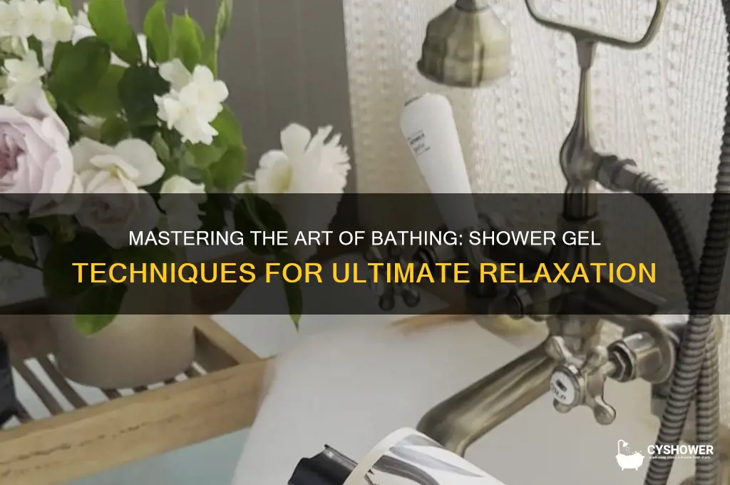 how to take a bath with shower gel