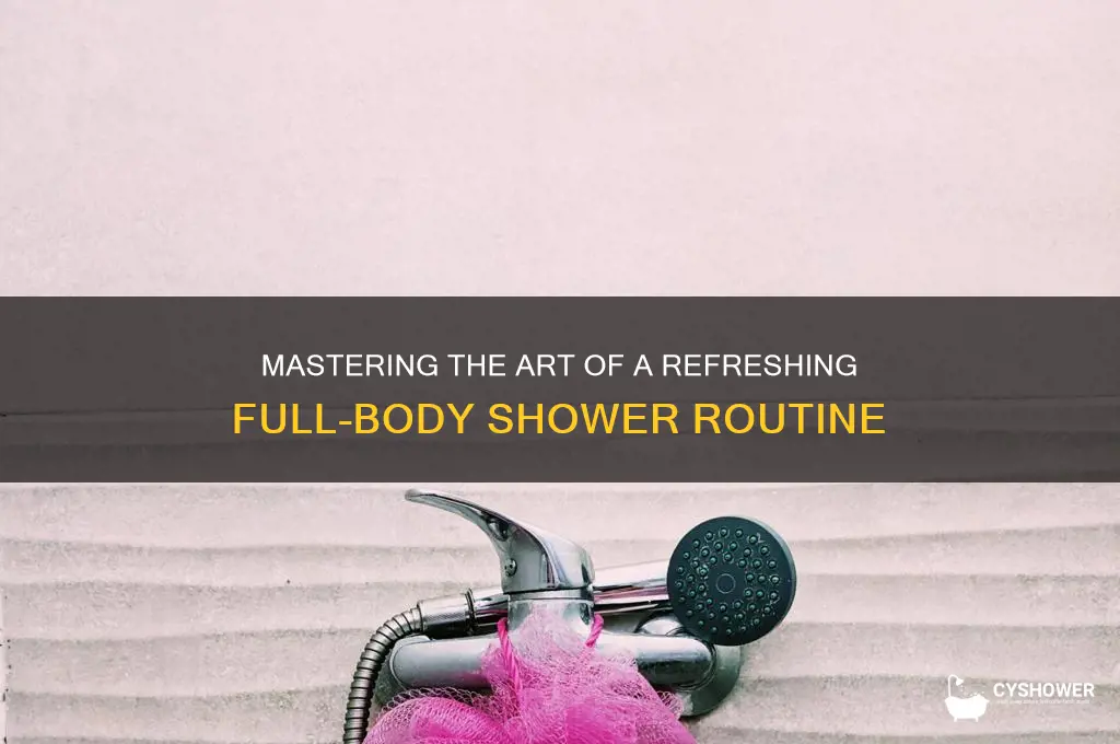 how to take a body shower