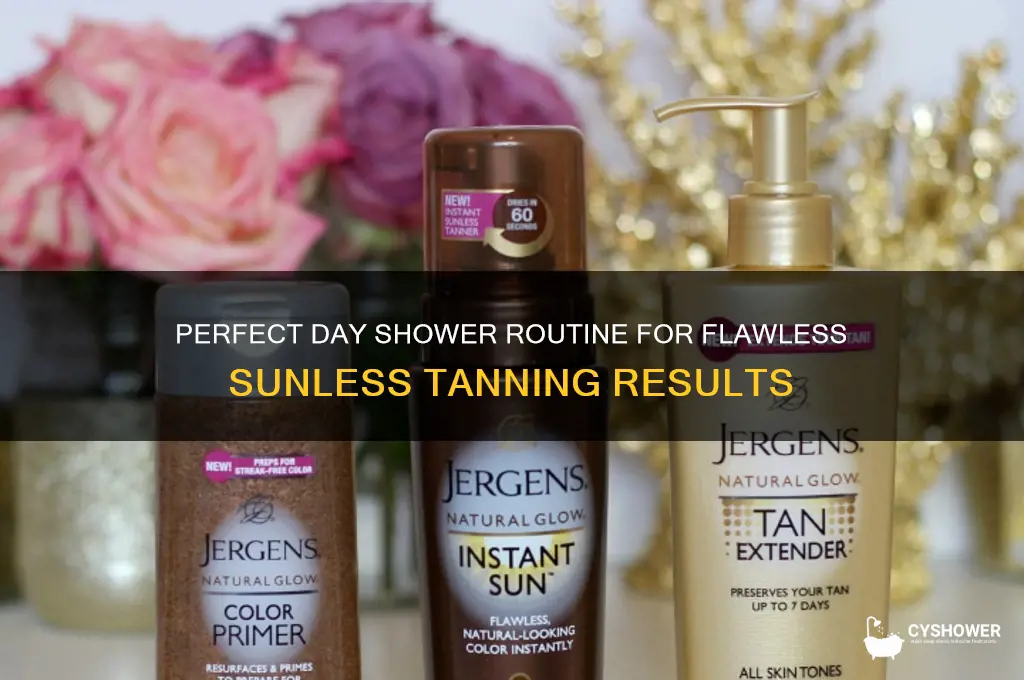 how to take a day shower properly before sunless tanning