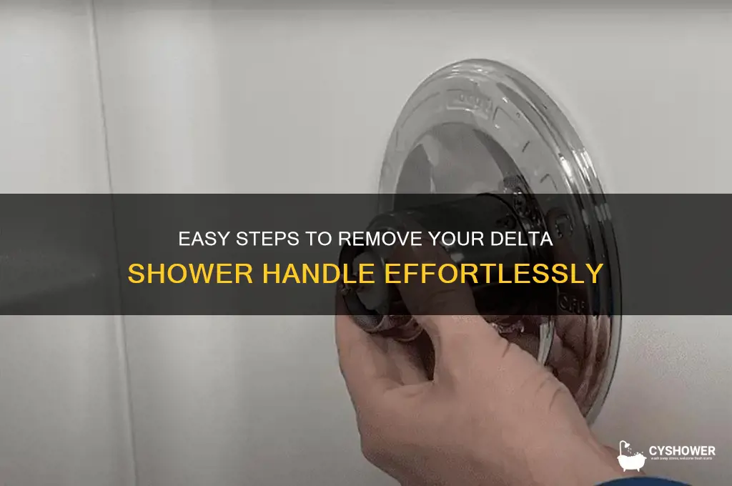 how to take a delta shower handle off