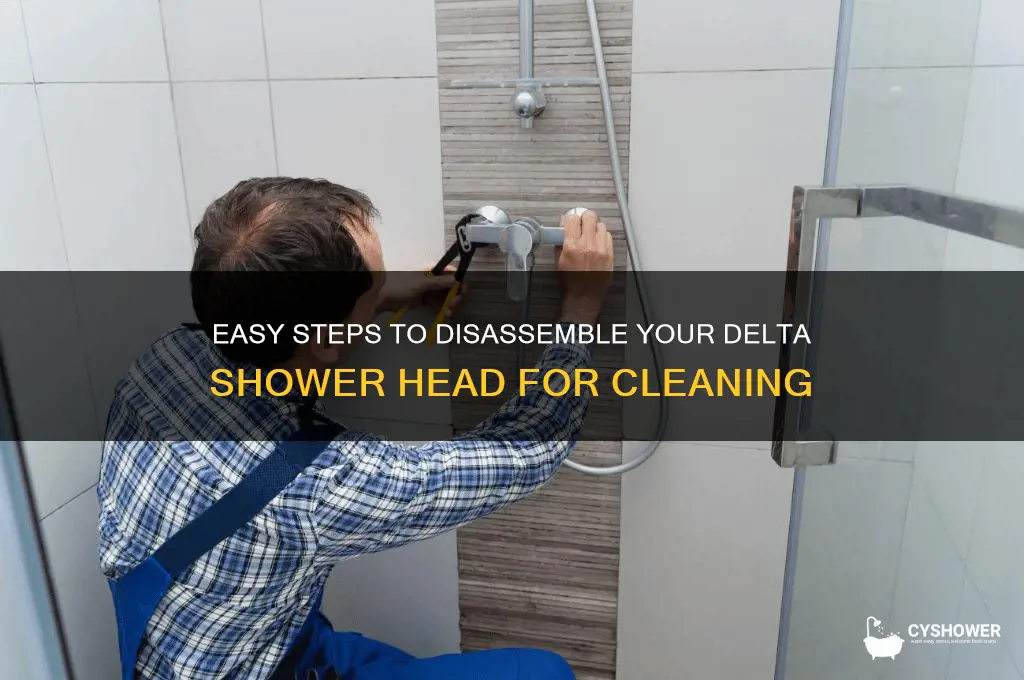 how to take a delta shower head apart