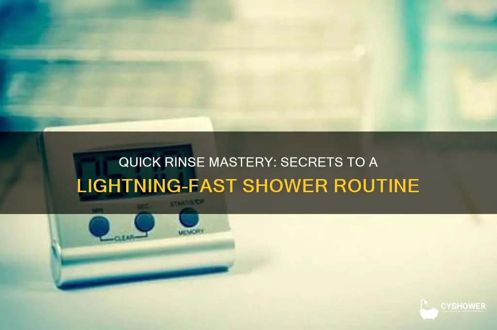 how to take a fast af shower