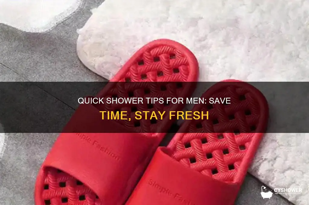 how to take a fast shower for guys