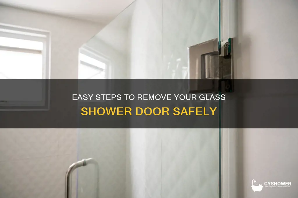 how to take a glass shower door off