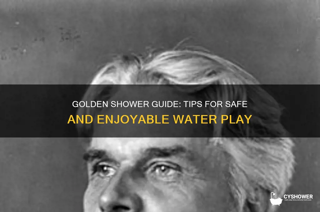how to take a golden shower