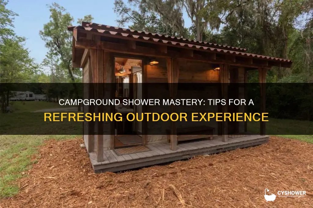 how to take a good shower at a campground