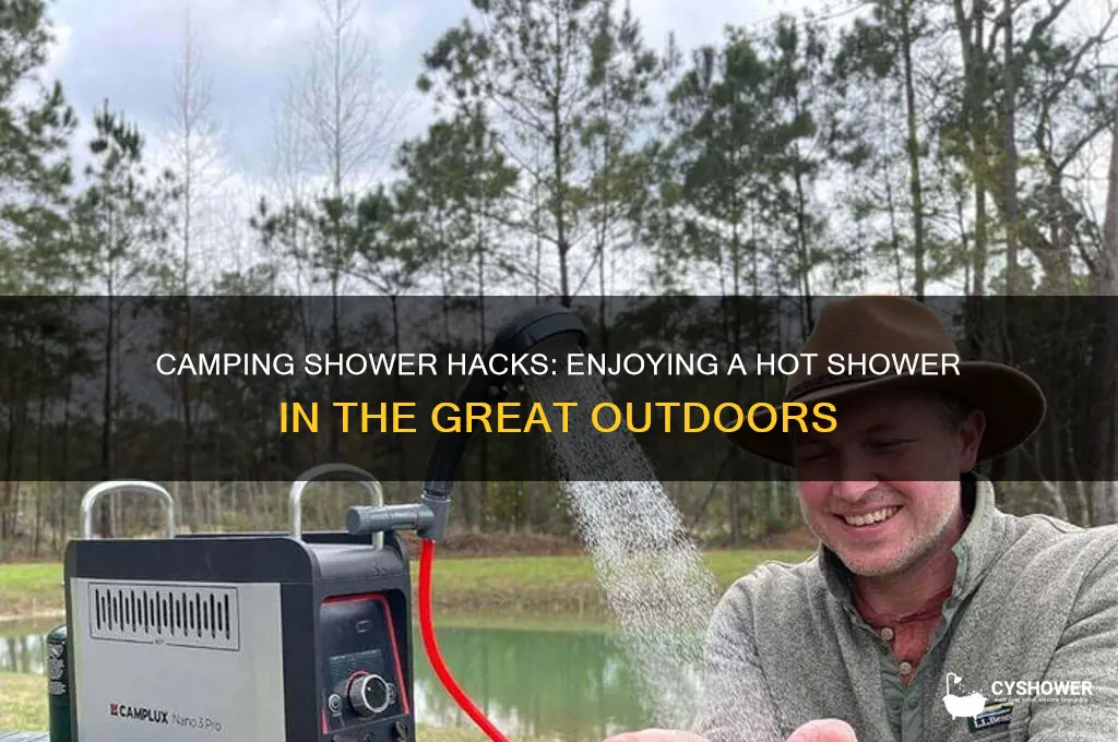 how to take a hot shower when camping