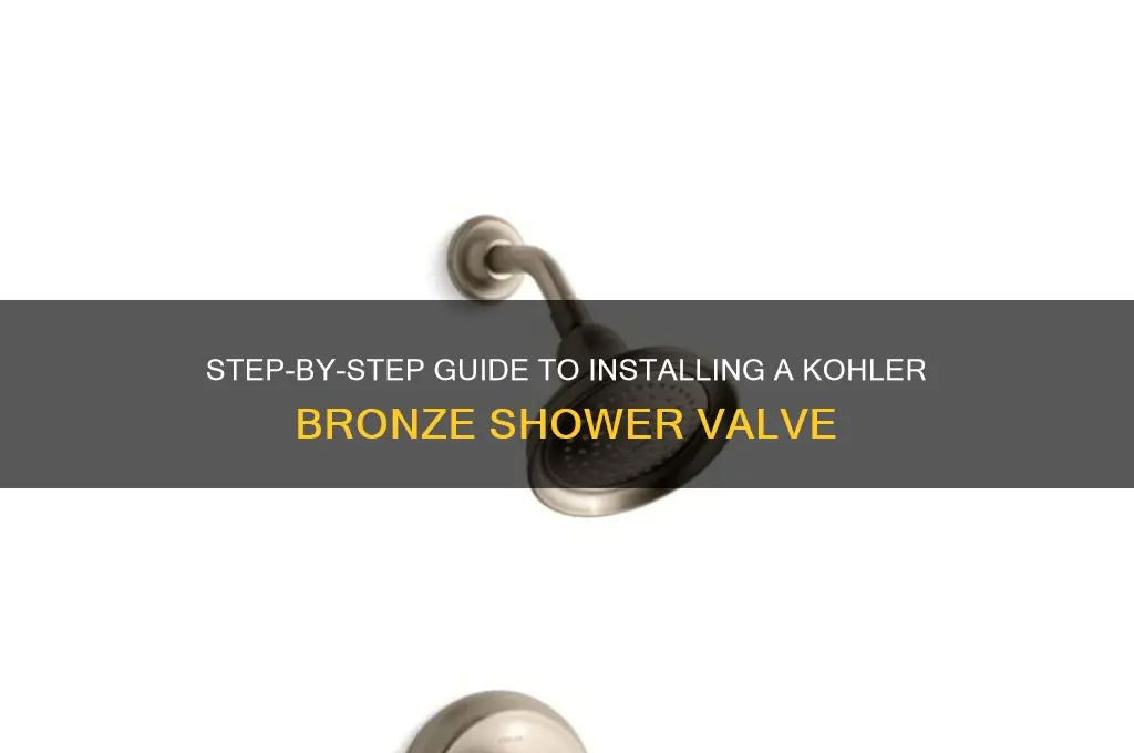 how to take a kholar bronse shower valve