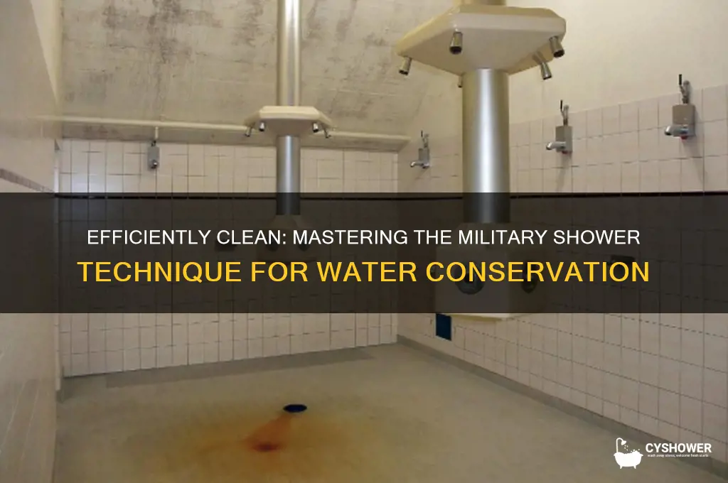 how to take a military shower