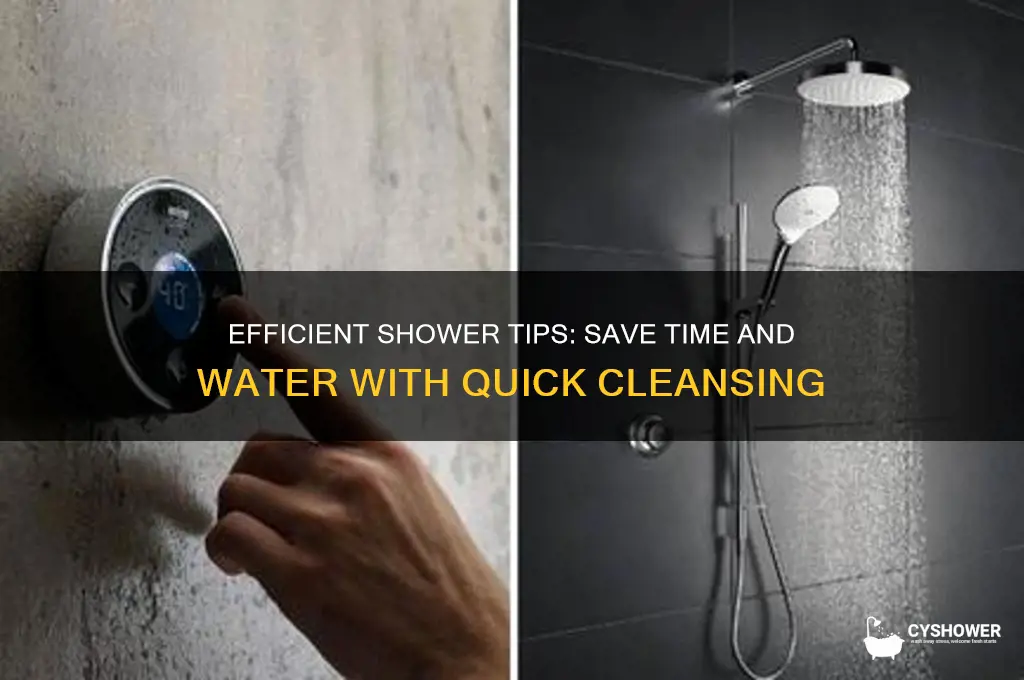 how to take a quick shower