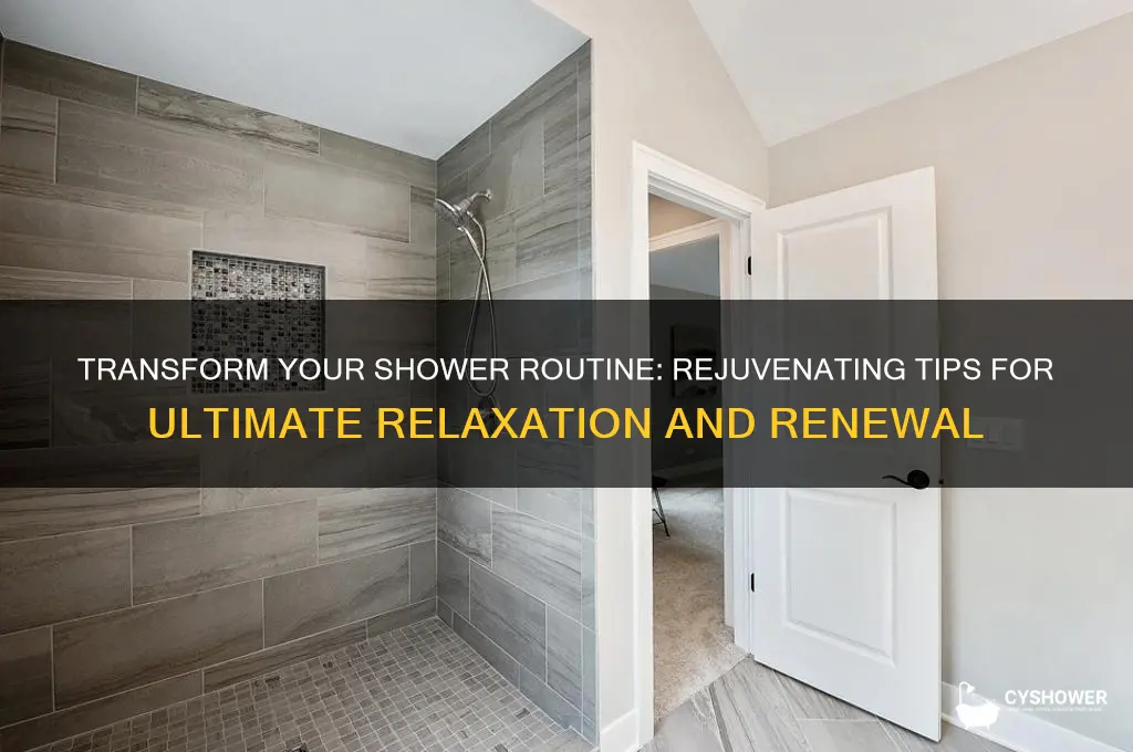how to take a rejuvenating shower
