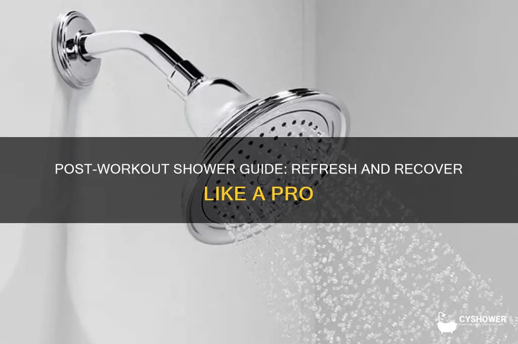 how to take a shower after a workout