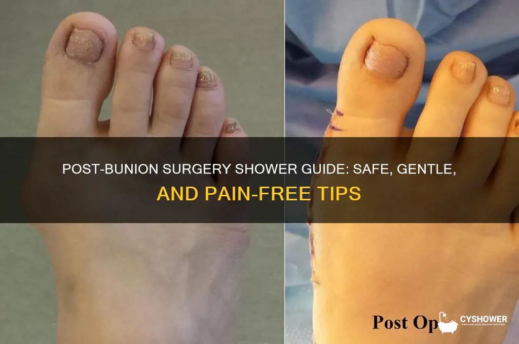 how to take a shower after bunion surgery