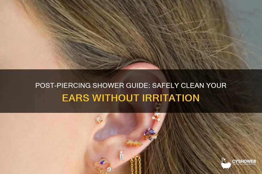 how to take a shower after ear piercing