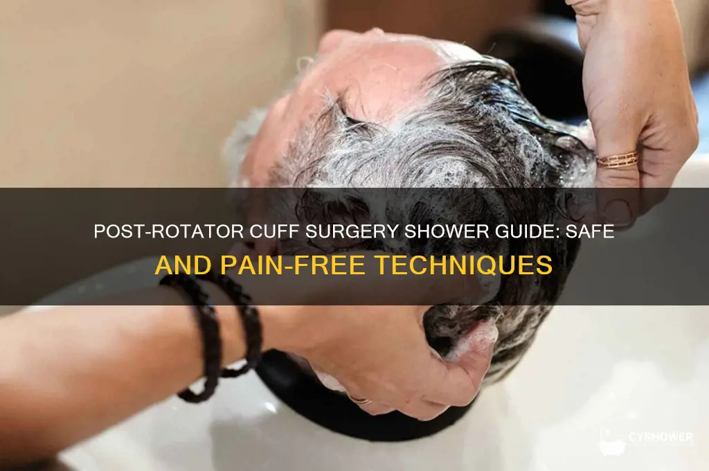 how to take a shower after rotator cuff surgery