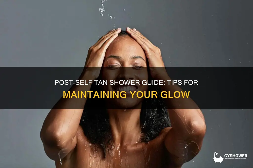 how to take a shower after self tan