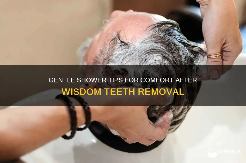 how to take a shower after wisdom teeth removal