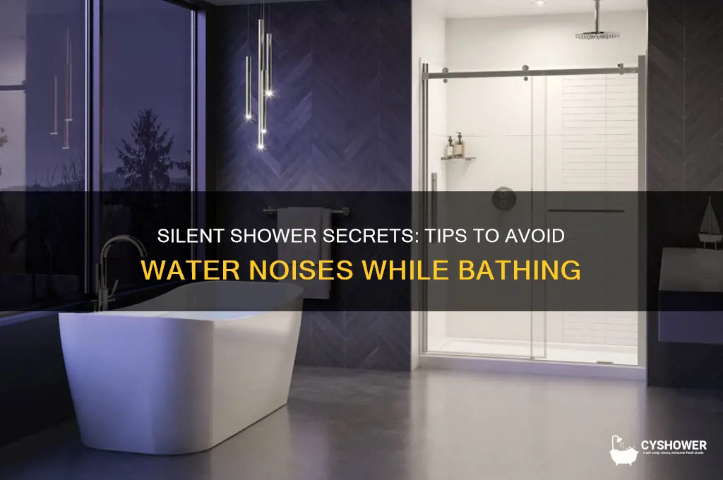 how to take a shower and not make water noises