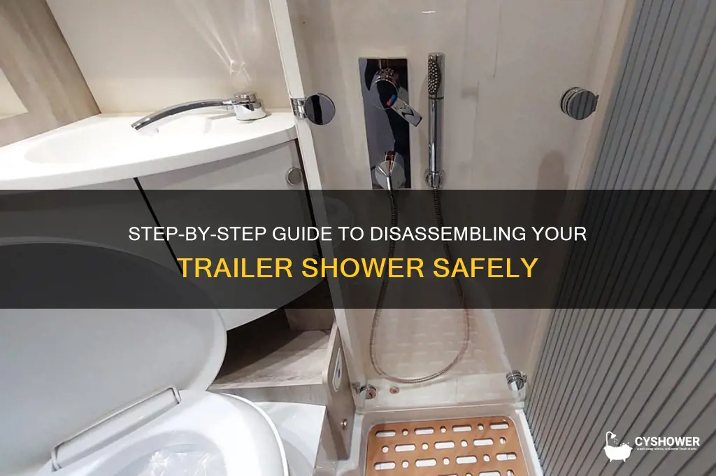 how to take a shower apart in a trailer