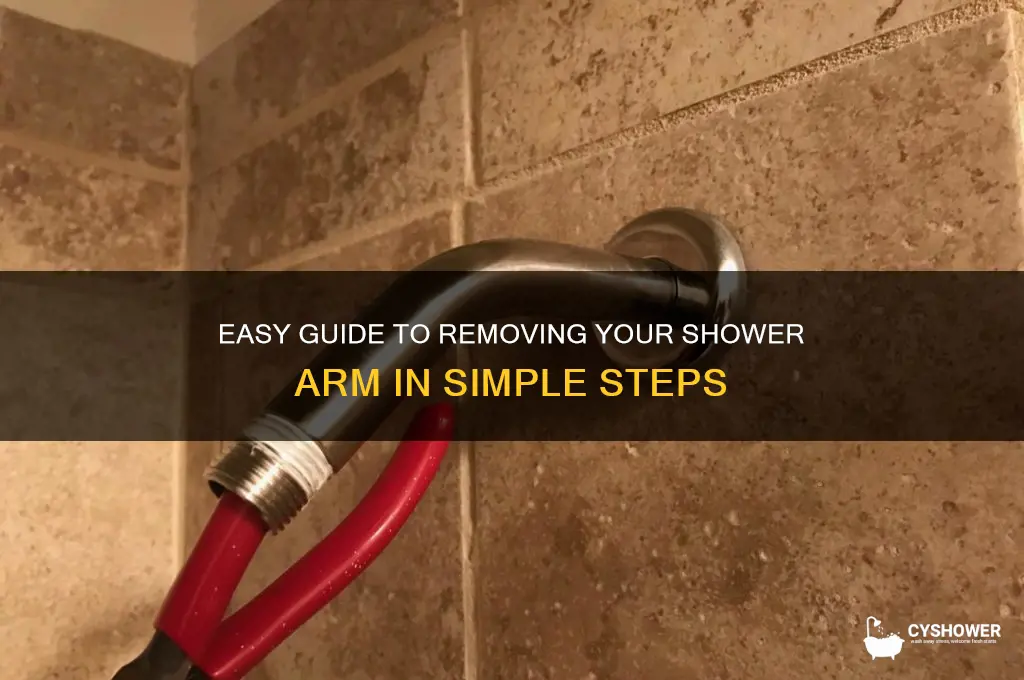 how to take a shower arm off