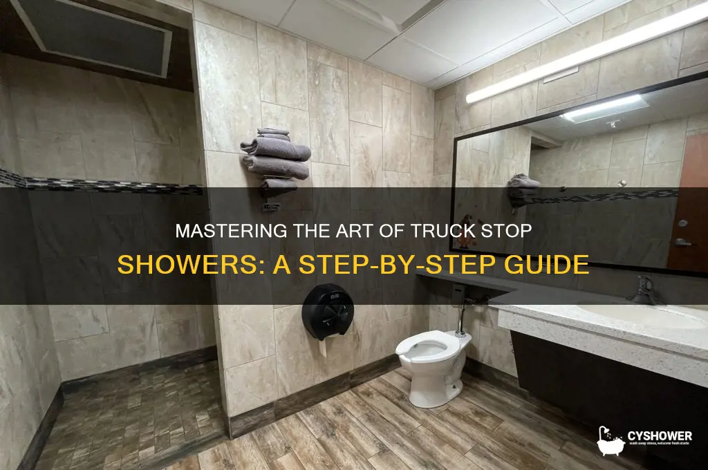 how to take a shower at a truck stop
