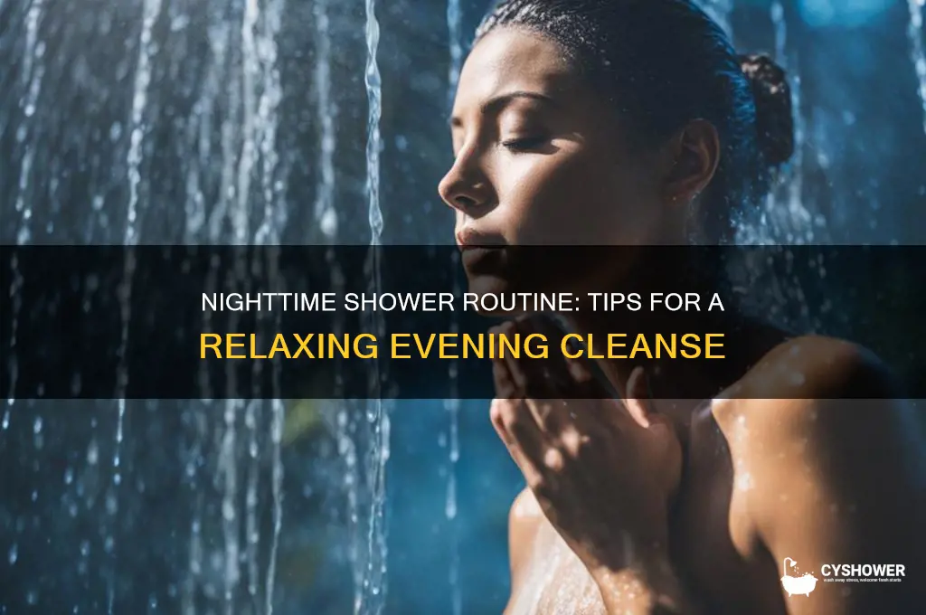 how to take a shower at night