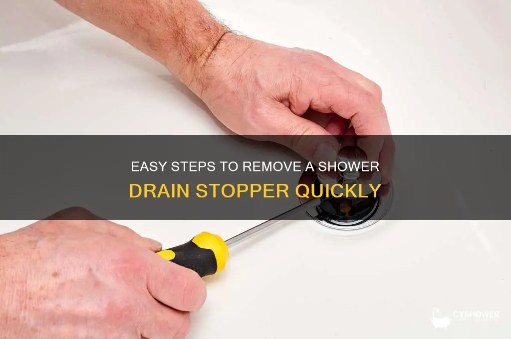 how to take a shower drain stopper out