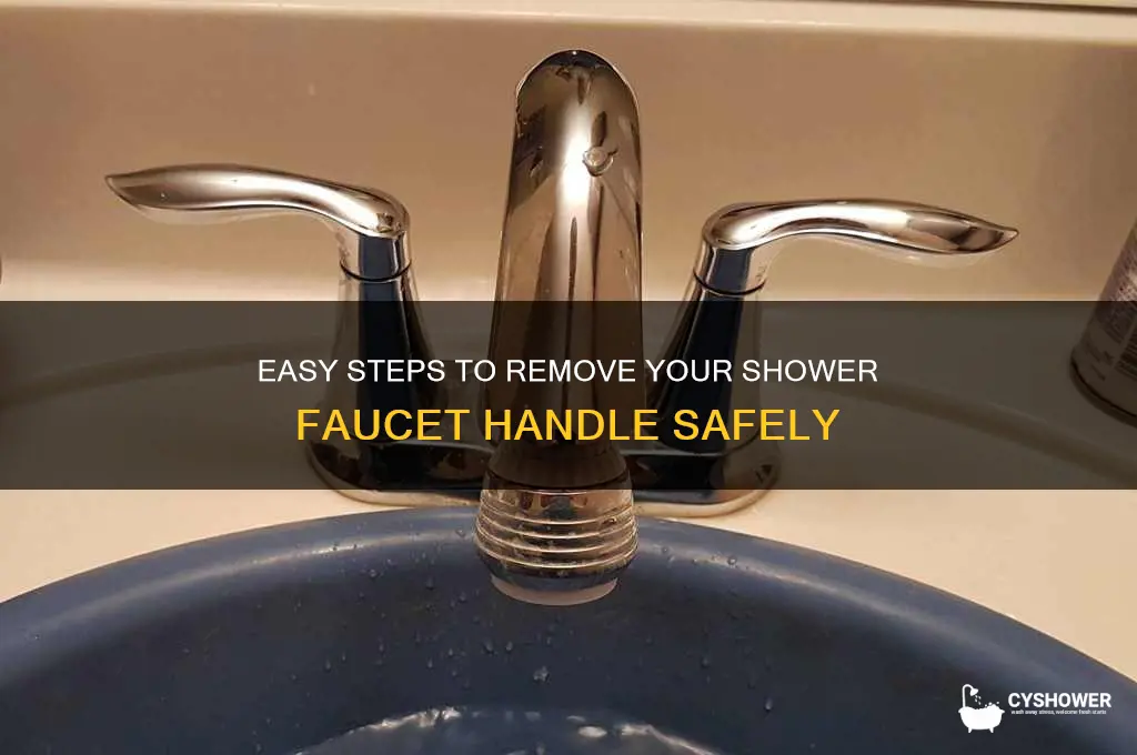 how to take a shower faucet handle off