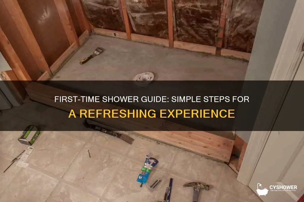 how to take a shower for the first time
