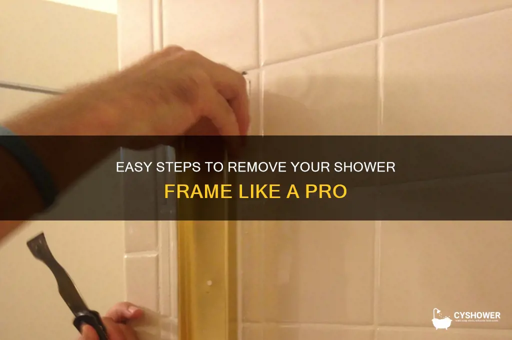 how to take a shower frame off