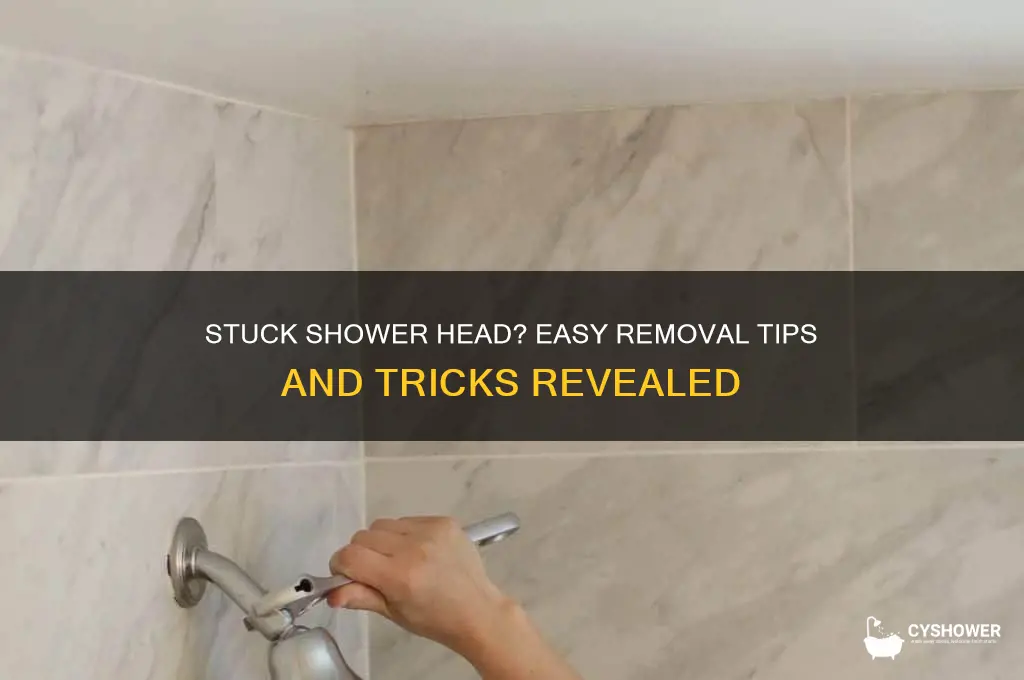 how to take a shower head off that is stuck