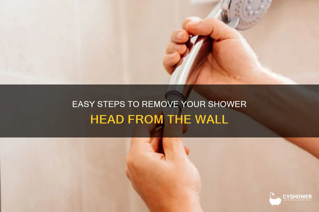 how to take a shower head off the wall