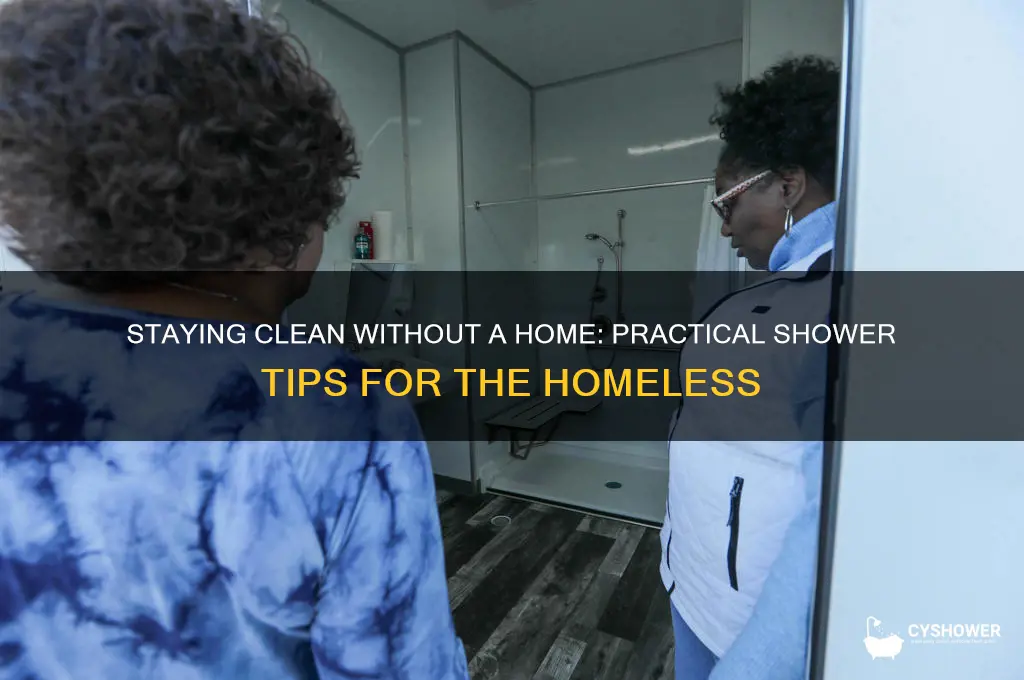 how to take a shower homeless