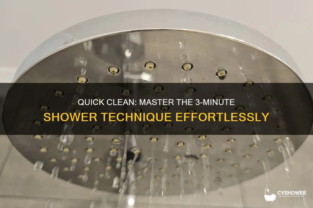 how to take a shower in 3 minutes