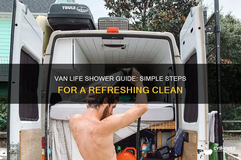 how to take a shower in a van