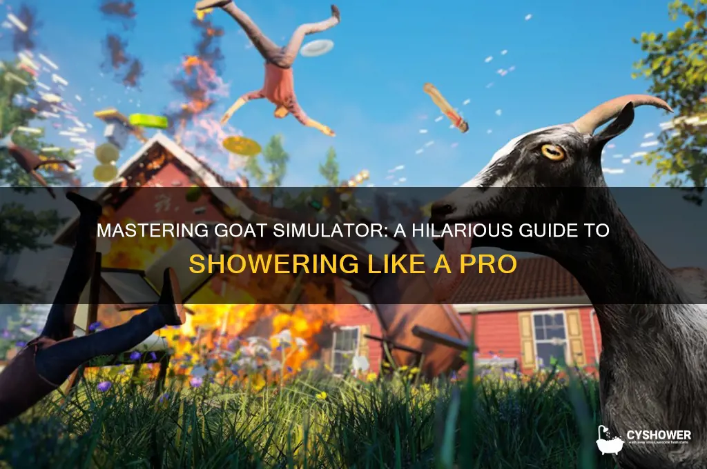 how to take a shower in goat simulato
