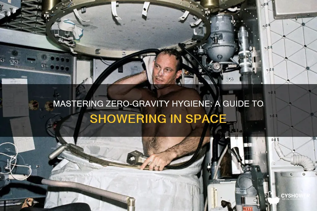 how to take a shower in space