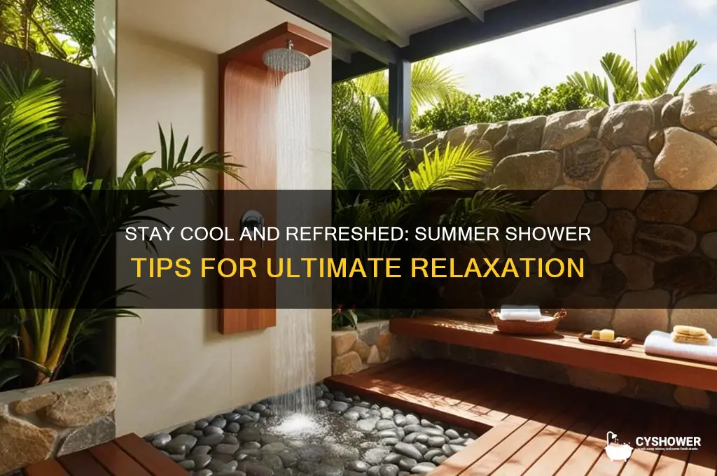 how to take a shower in summer