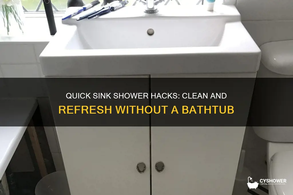 how to take a shower in the sink