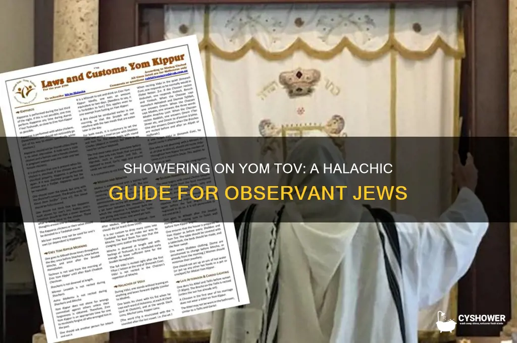 how to take a shower on yom tov