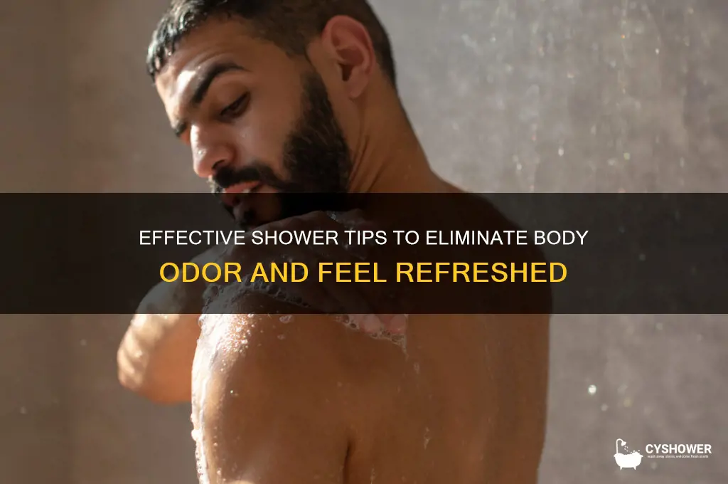 how to take a shower ot remove bo