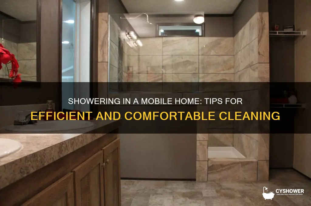 how to take a shower out of a mobile ome