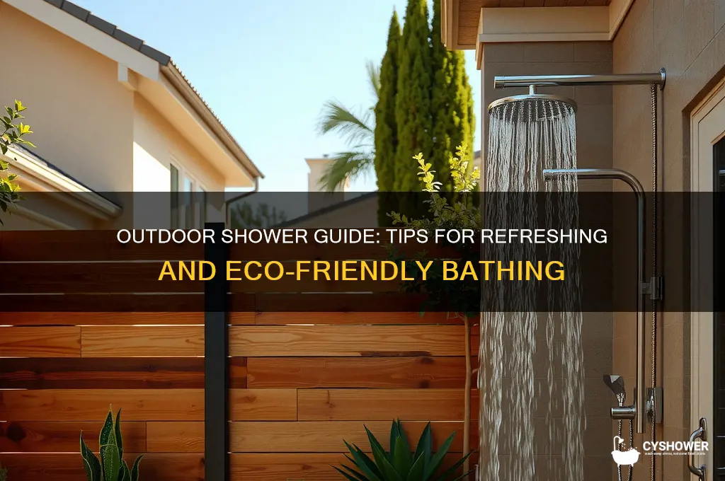 how to take a shower outside