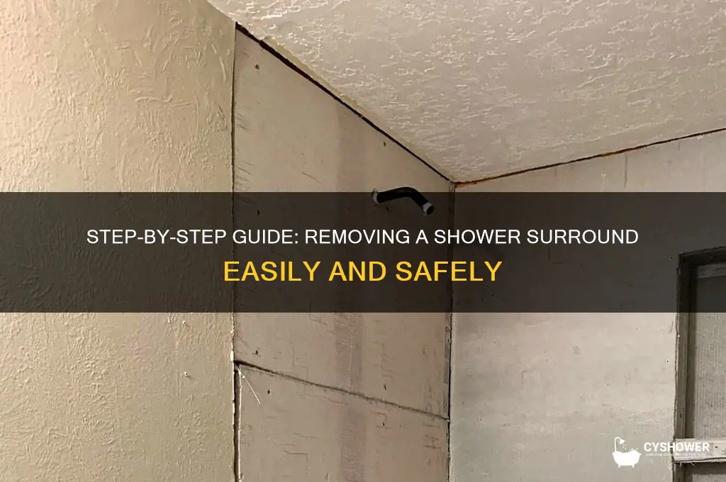 how to take a shower surround out