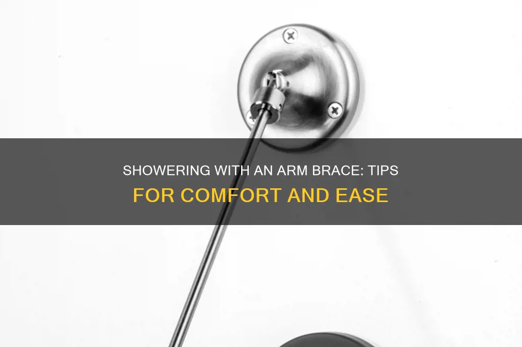 how to take a shower with a arm brace on