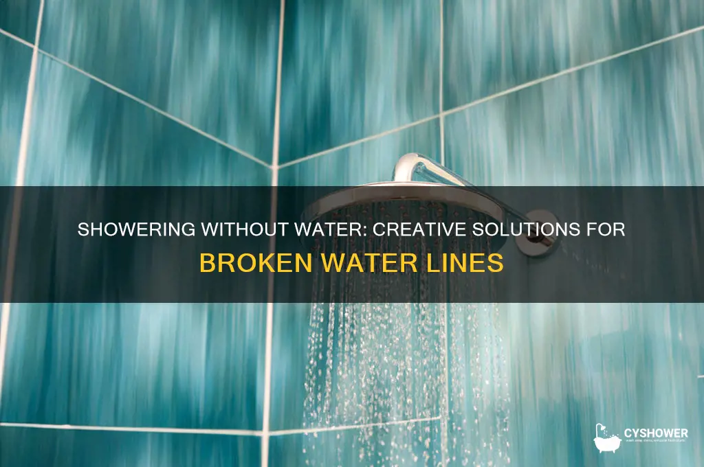 how to take a shower with a broken water line