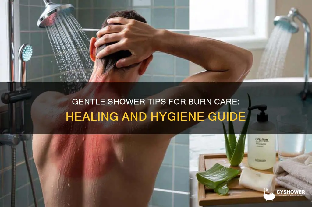 how to take a shower with a burn