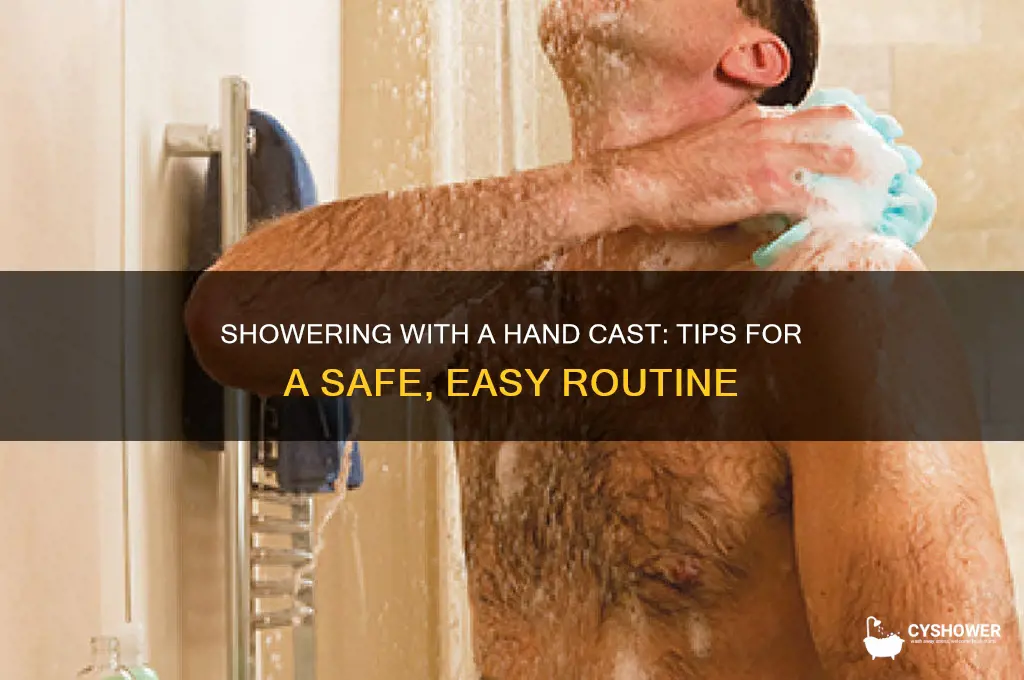 how to take a shower with a hand cast