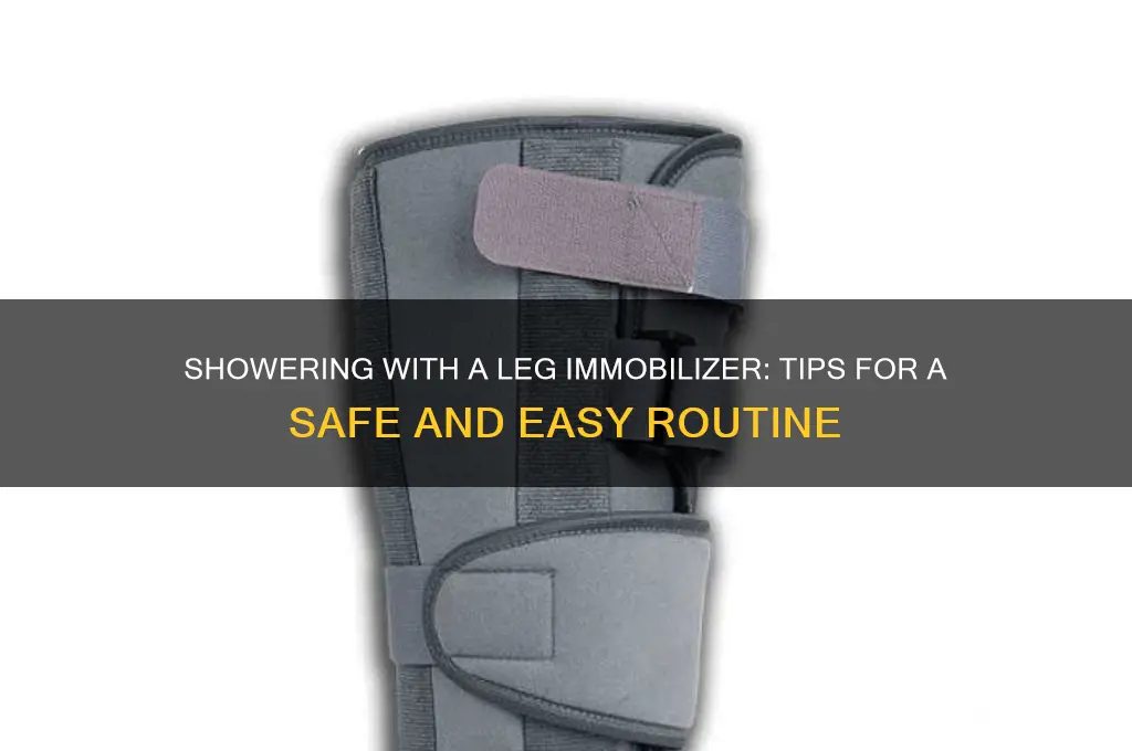 how to take a shower with a leg immobilizer