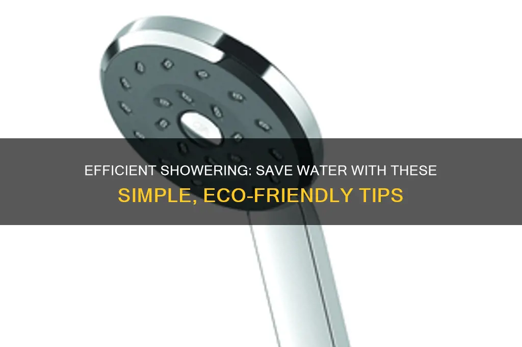 how to take a shower with a little water